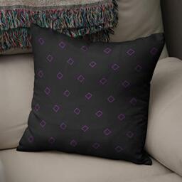 Bonamaison Decorative Cushion Cover, Polycotton, Purple, Standard
