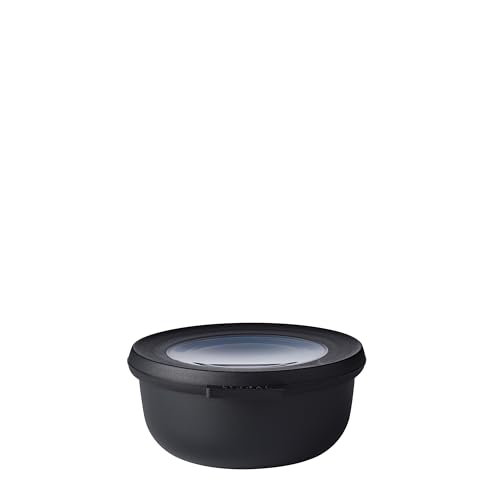 Mepal ??? Multi Bowl Cirqula Rectangular ??? Food Storage Container with Lid - Suitable as Airtight Storage Box for the Fridge & Freezer, Microwave Container & Servable Dish ??? 350 ml ??? Nordic black