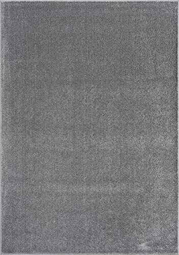 Mia's Teppiche Emma Living Room Rug, Short Pile, 80x150 cm, Anthracite