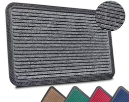 HANSE Home Mix Mats Doormat for Indoor and Outdoor Use - Dirt Trapper Mat Door Mat Non-Slip Weatherproof Door Mat for Hallway, Patio, Entrance Area - 45 x 75 cm, Grey