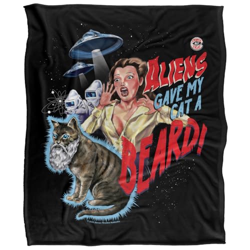 Steven Rhodes Catabeard Silky Touch Super Soft Throw Blanket 152 X 127 Cm