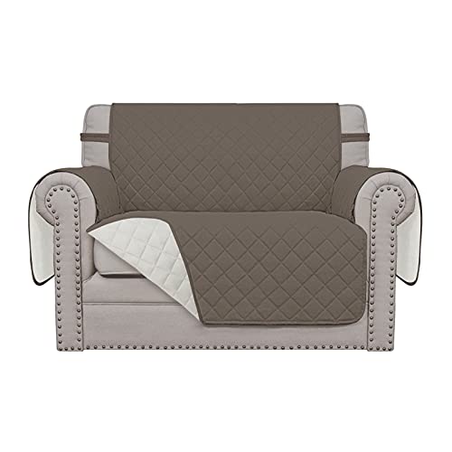 Easy-Going Oversized Chair Sofa Slipcover Reversible Sofa Cover Water Resistant Couch Cover Furniture Protector Cover with Elastic Straps for Pets Kids Dog Cat(Oversized Chair, Taupe/Ivory)
