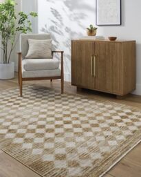 Livabliss x Galey Alix Abstract Rug - Area Rugs Living Room 120x170 cm, Dining Room, Lounge, Kitchen, Bedroom - Modern Marble Large Rug, Soft Luxurious Easy Care Medium Pile, Taupe, Mustard, Cream