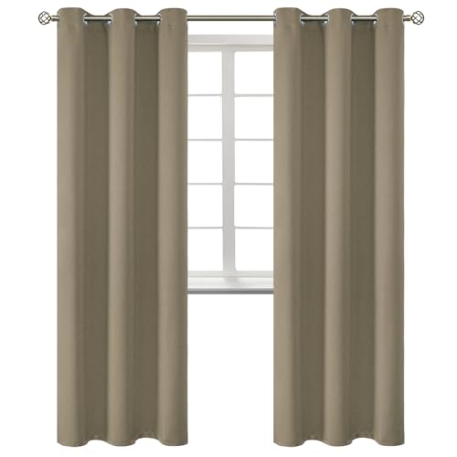BGment Room Darkening Curtains 84 Inches Long - Grommet Thermal Insulated Drapes Window Treatment Curtains for Bedroom, 2 Panels, 42 x 84 Inch, Cocoa