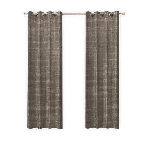 LW Collection eyelet curtains Chenille 140x270cm - eyelet ring - eyelet curtains - curtains blackout – room darkening – curtains for bedroom – living room – noise reducing – standard size