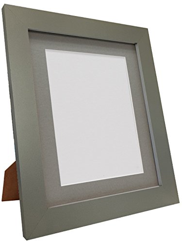Metro Dark Grey Photo Picture Poster Frame with Dark Grey Mount 10 x 8 Image Size A5