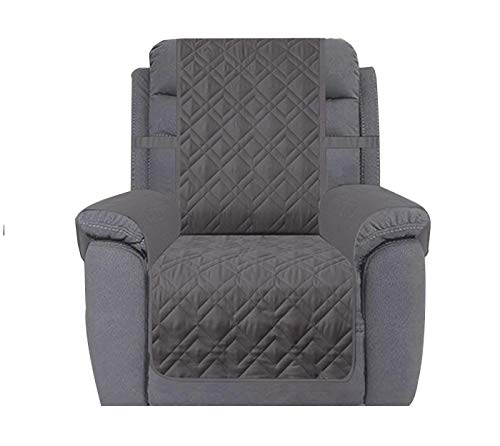 "Ameritex Waterproof Nonslip Recliner Cover Stay in Place, Dog Chair Cover Furniture Protector, Ideal Recliner Slipcovers for Pets and Kids (23"", Dark Grey)"