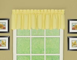 "Today's Curtain Orleans 12"" Buttercup Polyester Curtain with Valance 60 in x 12 in (W x L)"