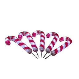 Konstsmide Christmas Outdoor Figures Decoration/Outside Lights LED Acrylic Festive Candy Canes/Outdoor Lighting (IP44) / 40 Cool White LEDs/Transparent Cable