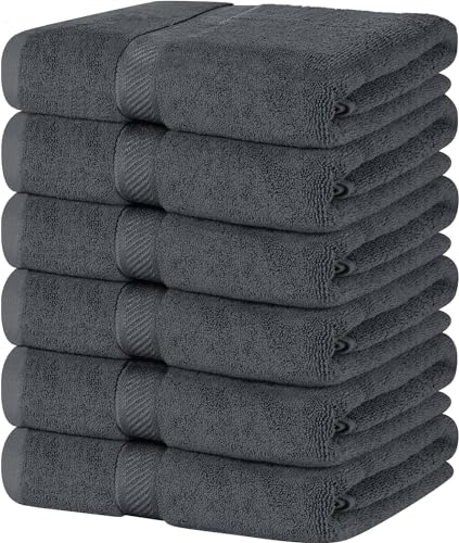 Simpli-Magic Bath Towels Ideal for Pool, Spa, and Gym Lightweight and Highly Absorbent Quick Drying Towels, Gray, 24 in x 46 in