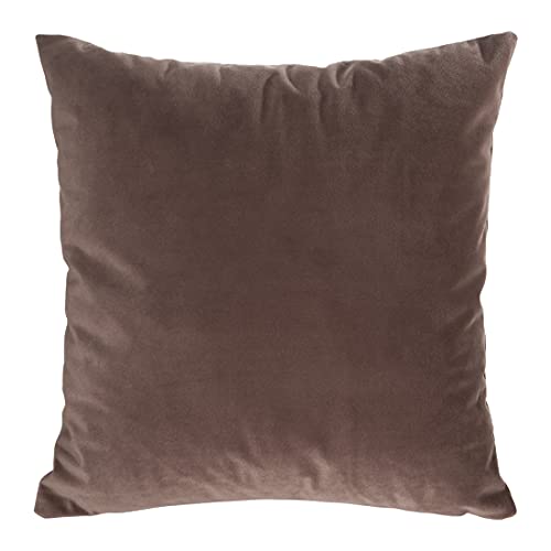 Eurofirany Velvet Kristi Cushion Cover Sofa Cushion Decorative Cushion 1 Piece 45 x 45 cm (Coffee)