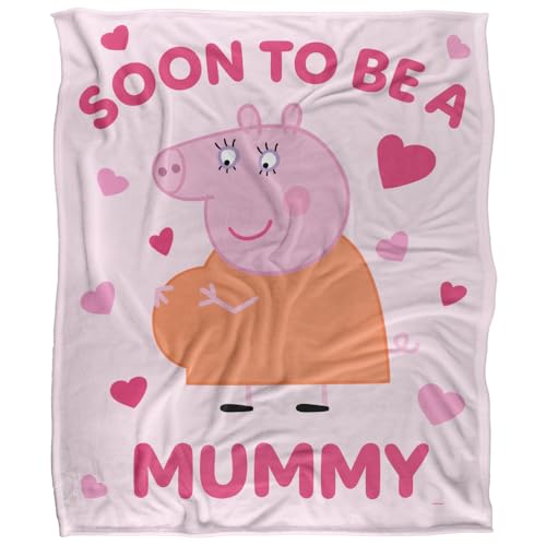 Mummy Pig Soon To Be Silky Touch Super Soft Throw Blanket 152 X 127 Cm