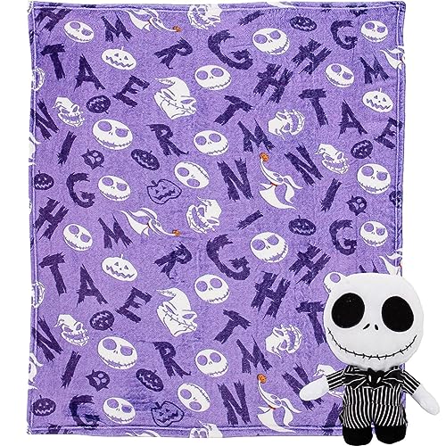 "Northwest Character Hugger Pillow & Silk Touch Throw Blanket Set, Polyester, Nightmare Before Christmas-Nightmare Friends, 40"" X 50"""