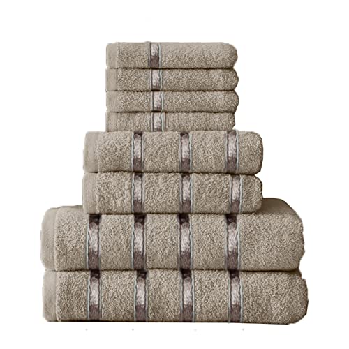 GC GAVENO CAVAILIA Premium 100% Combed Cotton Bath Sheets Set, Super Soft and Highly Absorbent Bathroom Towels, Boston, Dark Grey,644767