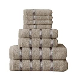 GC GAVENO CAVAILIA Premium 100% Combed Cotton Bath Sheets Set, Super Soft and Highly Absorbent Bathroom Towels, Boston, Dark Grey,644767