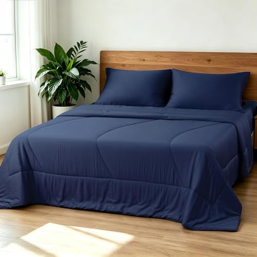 Bamboo Viscose Summer Comforter/Blanket Twin Size- Ultra Soft & Breathable Comfort - Perfect Medium Weight for Snuggling Without Overheating - Stay Cool & Cozy All Night