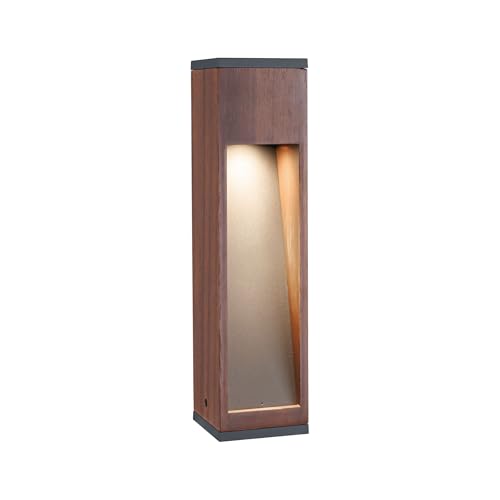 Paulmann 94677 LED outdoor luminaire bollard light Trabia IP44 400mm rectangular incl. 1x3.5 watt outdoor wood 3000K GU10
