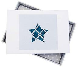 WHITE COTTON CARDS Alphabetics Teal Star Mini Photo Album, Multi-Colour
