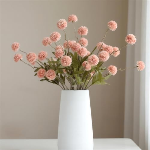 MSIUE Artificial Flowers for Vase 10 Pcs, 20 Inch Fake Mums with Long Stems - Realistic Silk Petals, Bendable Stems, Small Chrysanthemum,Faux Dried Flower for Dining Table Entryway Office Wedding Decor