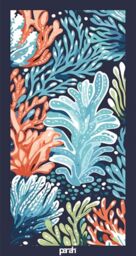 PARAH, Cotton Beach Towel 90x170 cm Extra Soft, Pool Travel, Corals