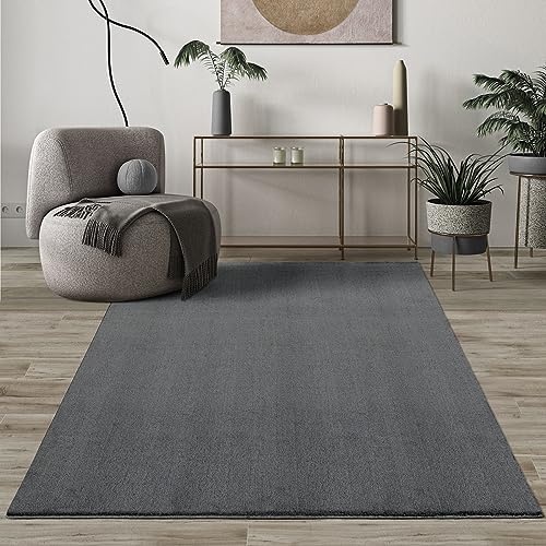 Mias Teppiche Comfort Modern Fluffy Short-Pile Carpet, Anti-Slip Backing, Washable up to 30 Degrees, Super Soft, Faux Fur Look, 80 x 300 cm
