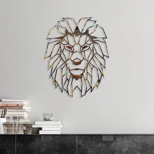 Hand-Painted Decorative Metal Wall Accessory, 40 x 50 cm, 100% Metal, 1.5 mm Thick, Unique Colour Variations, Perfect for Home Decor
