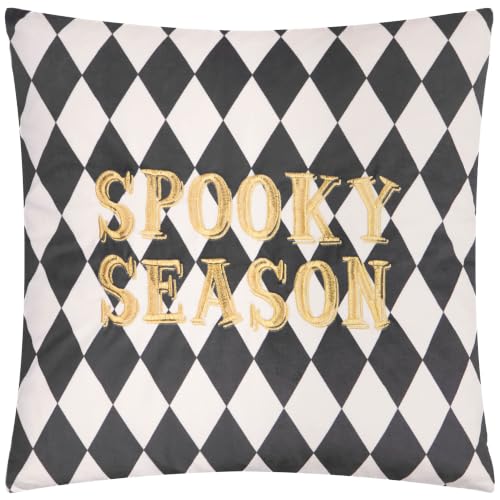 furn. Spooky Season Feather Filled Cushion (Gold - 45x45cm)