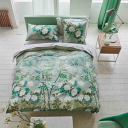 Designers Guild Printed Cotton Satin Duvet Cover, Oriental Flower, 200 x 200 cm
