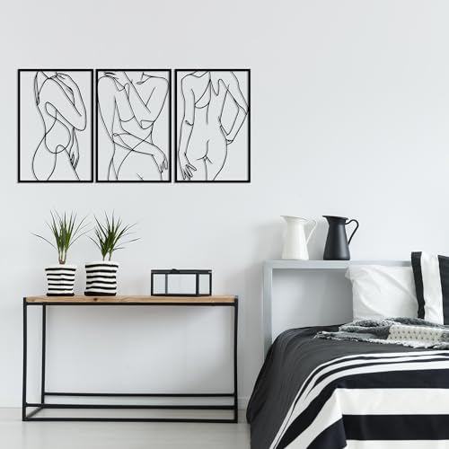 Stylish Black Decorative Metal Wall Accessory, 103 x 50 cm, 100% Metal, 1.2 mm Thickness, Perfect for Modern Home Decor & Unique Wall Art