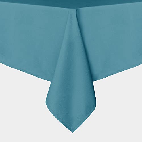 sancua Square Tablecloth - 54 x 54 Inch - Stain and Wrinkle Resistant Washable Polyester Table Cloth, Decorative Fabric Table Cover for Dining Tables, Buffet Parties and Camping, Teal