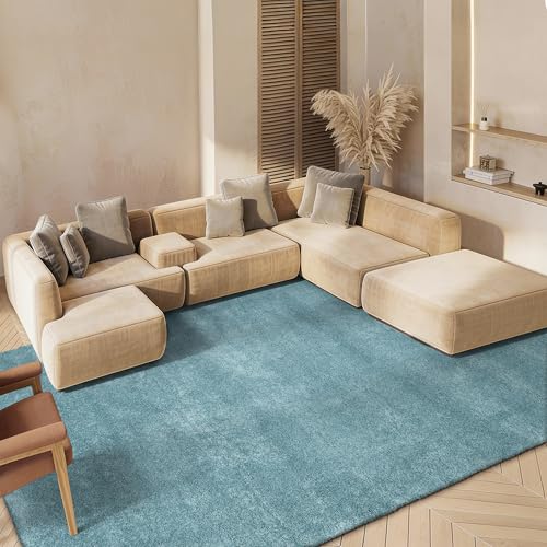 SAFAVIEH Shag Rug for Living Room, Dining Room, Bedroom - Milan Shag Collection, High Pile, in Aqua Blue, 244 X 305 cm