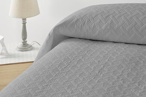 Degrees home - Liso - Bedspread for 180 Bed - Quilted Bedspread for Bed - Spring, Summer - 270 x 260 - Grey