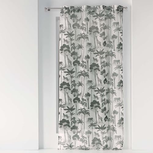 Douceur d'Intérieur 140 x 240 cm Sand Printed Curtain Panel with Eyelets Manapany Khaki