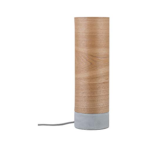 Paulmann 79664 Neordic Skadi Table luminaire max. 1x20W Table lamp for E14 Lamps Bedside lamp Wood/Grey 230V Wood/Concrete Without lamp