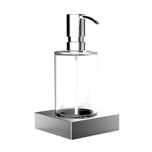Emco Liaison Liquid Soap Dispenser 240ml Crystal Glass Chrome Liquid Soap Dispenser - 182100102