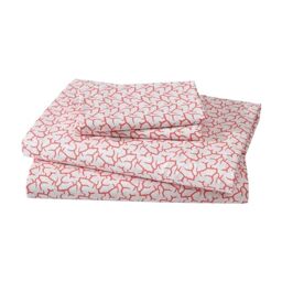 Elite Home Hotel Coastal Microfiber Print Sheet Sets, Burnt Coral, King