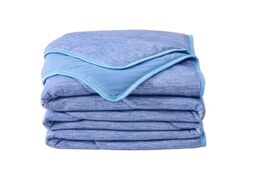 GC GAVENO CAVAILIA Luxury Cooling Quilt Single Bed - Soft & Breathable Bedspread Comforter Throw (130x170cm), Cool Blanket for Night Sweats - Warm & Lightweight Single Bed Throw for All Seasons,Blue