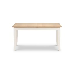 Julian Bowen Davenport Extending Dining Table, Ivory/Oak - H75xW190xD90cm