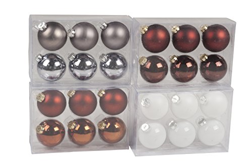 Christmas Gifts 49106 Christmas Bauble 8 cm Set of 6, Multi-Colour