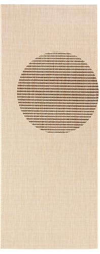 NORTHRUGS Indoor and Outdoor Rug Match 80 x 200 cm - Weatherproof Modern Plain All-Over Plain Design Runner for Balcony Patio Garden Conservatory Living Room Rug Waterproof in Beige