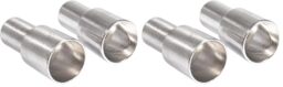 Rayher Set of 2 Bottle Candle Holders for Taper Candles, Metal Candle Stick Holders for Glass Bottles or Single Stem Vases, silver, 1.8x5cm, 46694606 (Pack of 2)