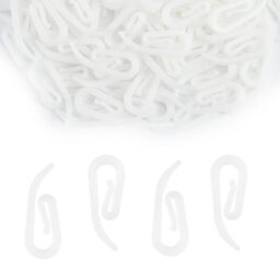 100 Pcs Curtain Hooks for Rails Curtain Hooks Plastic 28 x 12 mm White Clip Holder for Shower Curtain, Curtain, Curtain, Caravan - Home Accessories, DIY