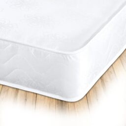 Starlight Beds Daisy Tufted Dual Sided European Small Single Mattress. Basic Sprung Hand Tufted Mattress, White Durable Sleep Surface, 18cm Deep (80cm x 200cm)