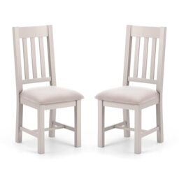 Julian Bowen Grey Wood Richmond Dining Chairs Set of 2