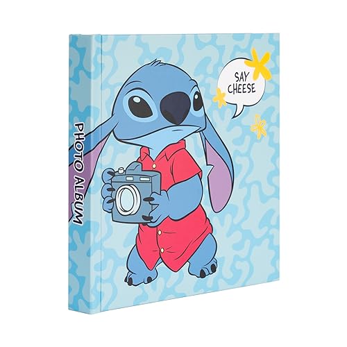 Grupo Erik Disney Stitch Polaroid Photo Album Self Adhesive - Gifts, Merch - Instax Mini Album 6.3 x 6.3 in - 16 x 16 cm, 11 Double Sided Pages, Hardcover Small Scrapbook - Photo Gifts
