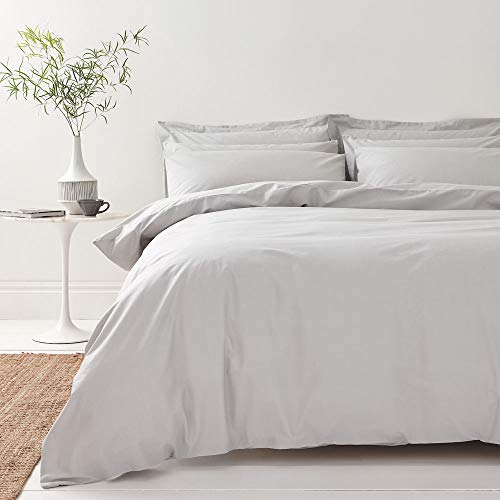 Bianca 200 Thread Count Organic Cotton King Duvet Set Silver