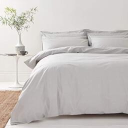 Bianca 200 Thread Count Organic Cotton King Duvet Set Silver