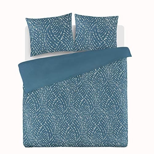 DayDream bedwear hazel petrol duvet covers, Cotton, 140 x 200/220