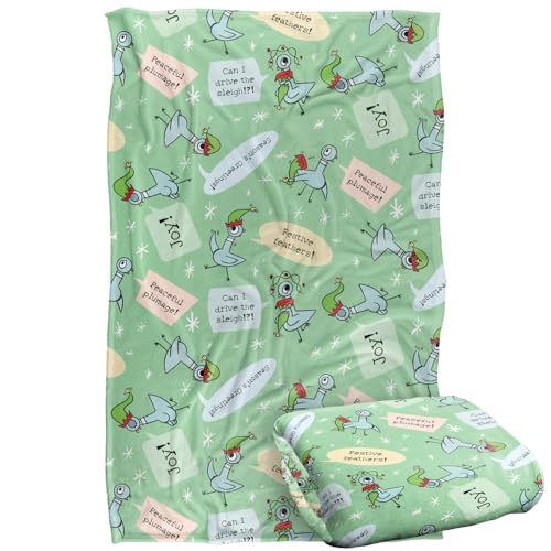 Dont Let The Pigeon Drive The Sleigh Joy Pattern Silky Touch Super Soft Throw Blanket 91 x 147 Cm