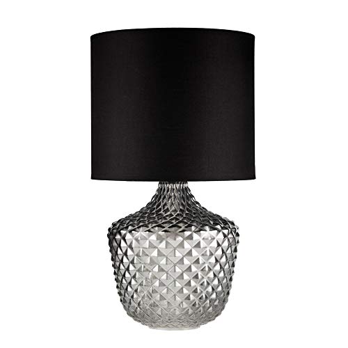 Pauleen 48102 Brilliant Jewel Table luminaire max. 20W E27 Glass lamp Crystal Smoke Glass/Black Table lamp 230V Glass/Fabric